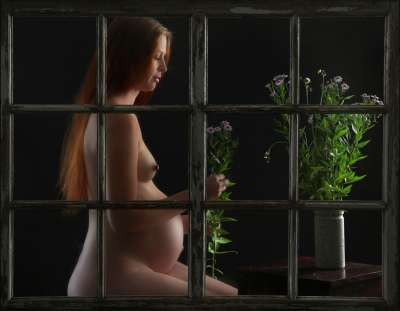 Pregnant Behind The Window, Stake  Jan-thomas , Sweden